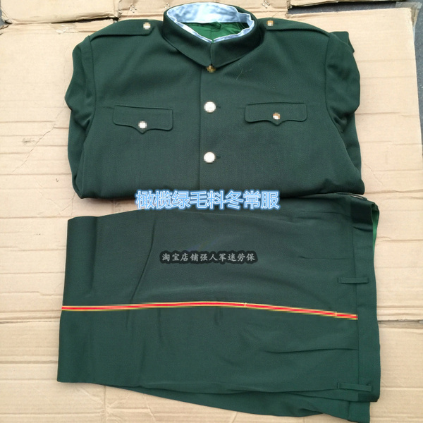 库存正品87年款橄榄绿冬常服 马裤呢毛料 套装收藏