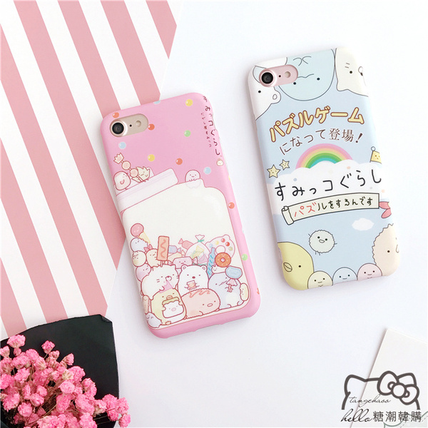 日本可爱小生物iphone6手机壳6s卡通软壳磨砂苹果7保护套plus女款