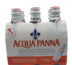 意大利普娜无气天然矿泉水acqua panna250ml*6瓶猎奇装江浙沪包邮