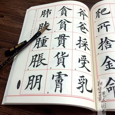 田英章毛笔楷书字帖2500字汇米字格成人书法入门临摹作品练习速成