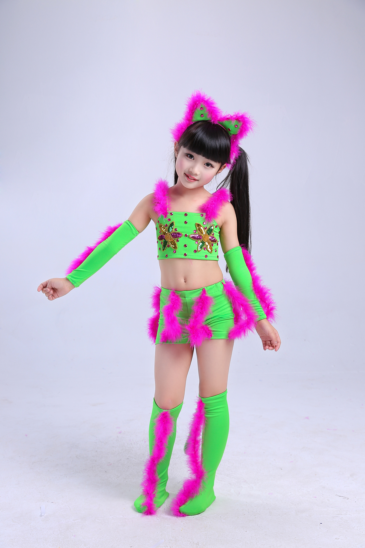 Купить Детский костюм Новый маленький цветок кошка костюмы животных ...