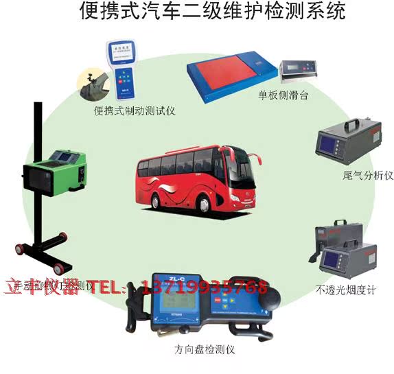 汽车便携式二级维护检测线 机动车检测站 制动检测仪