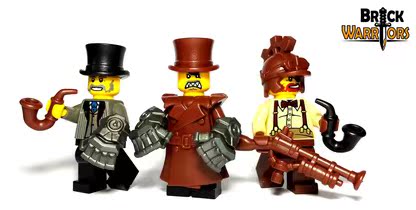 brickwarriors,warriorsorochi brickwarriors 第三方 蒸汽朋克科幻 人仔 绅士配件 烟斗风衣帽