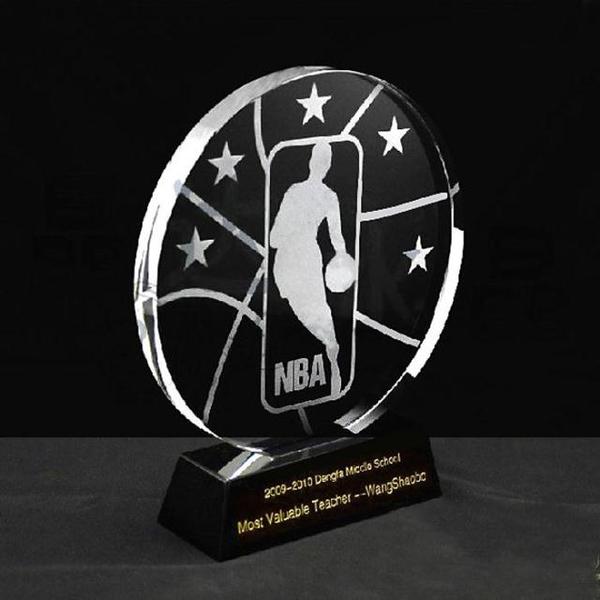 水晶奖杯定制 现货定做 nba奖牌 刻字mvp 篮球奖杯 足球奖杯