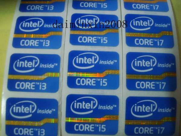 intel cpu标签 酷睿core i3 i5 i7个性标签贴 笔记本电脑贴纸