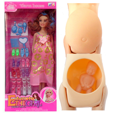 Pregnant toys party girl