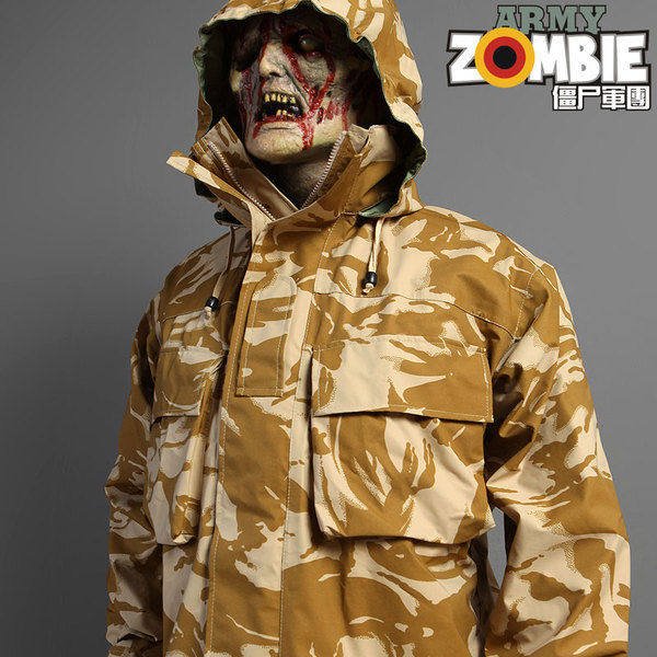 英军英国全新公发军版原品mvp沙漠迷彩goretex冲锋防水s95雨衣gtx