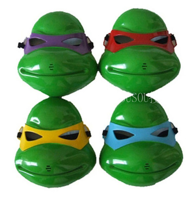 万圣节 儿童卡通明星忍者神龟面具4色选 硬质塑料好质量卡通面具