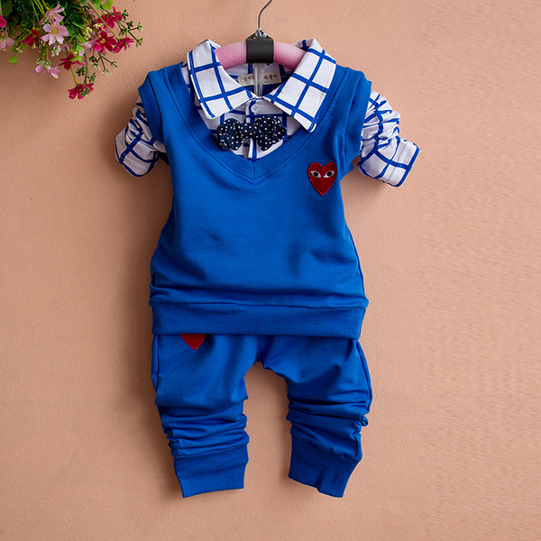 【天天特价】两岁男宝宝秋装男装1-2岁男童长袖套装0一3周半儿童