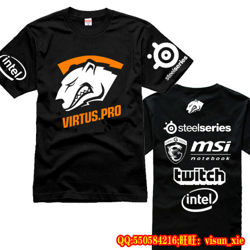 vp战队 virtus pro dota2 csgo cs go 北极熊战队队服衣服短袖t恤