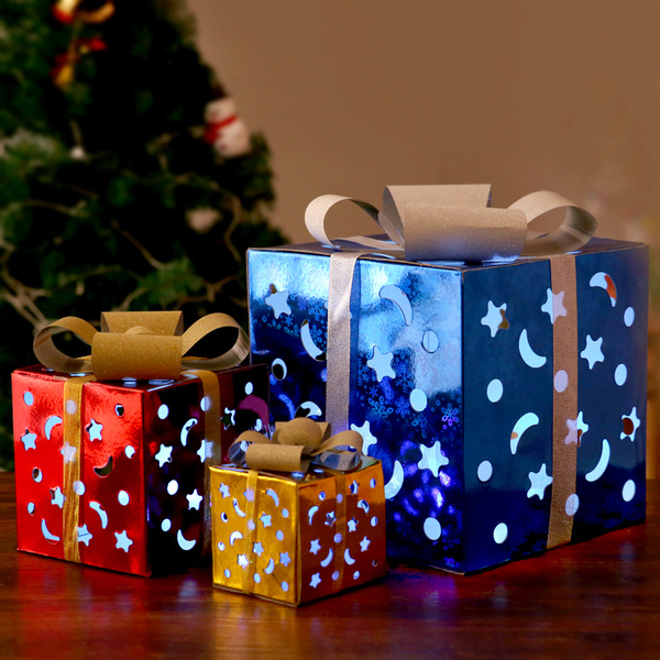 christmas ornaments decoration gift box圣诞节礼盒橱窗摆件