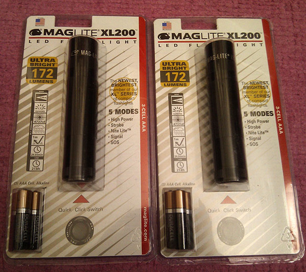 美国 进口美光maglite镁光强光手电筒 xl200 led 7号电池 xl50