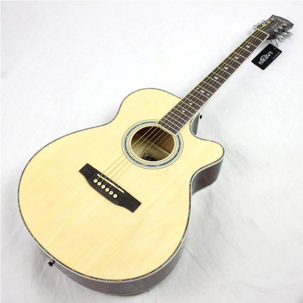 正品40寸民谣吉他 原木色木吉他 jita 厂家直销 guitar