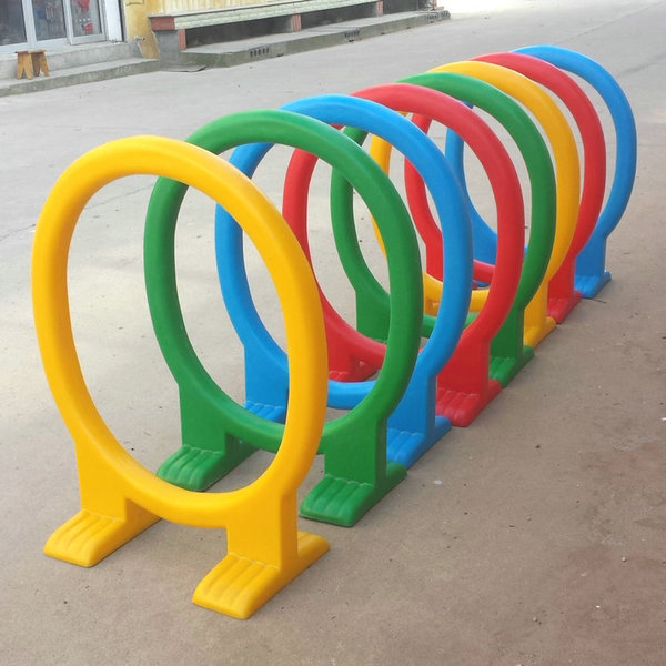 幼儿园玩具感统训练器材塑料跨栏体育游戏钻洞钻圈室外户外用品