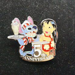 迪士尼迪斯尼徽章*disney pin*史迪奇5周年