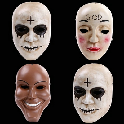 人类清除计划god面具恐怖面具笑脸派对演出鬼屋道具影视面具礼品
