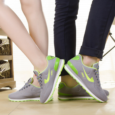 标题优化:厂家直销 男鞋2015新款韩版男女情侣鞋 运动鞋透气网鞋阿甘单鞋子