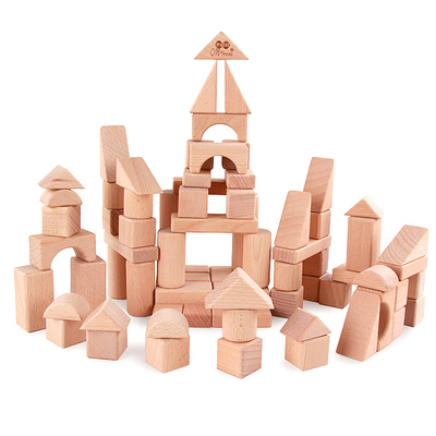 木制1-2-3-6周岁宝宝智力婴幼儿童益智玩具幼儿拼堆搭积木