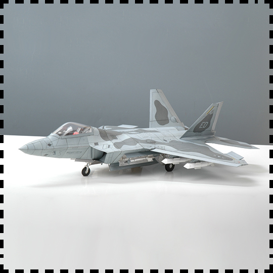 美国f-22猛禽战斗机 纸模型 1:33 军用飞机模型 军武宅 手工diy