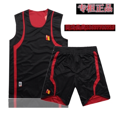 标题优化:新款CBA男双面大码篮球服比赛运动套装球衣篮球 训练服印号定制
