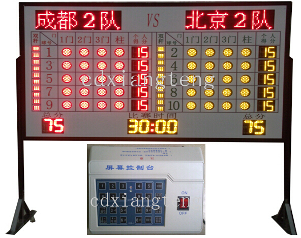 2011记分新规则双杆带个人得分多功能门球电子记分显示屏记分牌