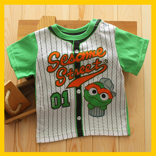 外贸婴幼儿童装上衣 男宝宝短袖t恤夏季汗衫打底衫圆领童T男孩短T