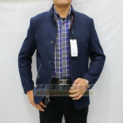 正品培罗蒙毛呢大衣男士派克服冬装风衣男装呢子羊毛外套35992-1