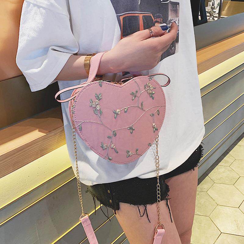 กระเป๋า 2020夏天上新小包包挎包小2020新款潮韩版百搭斜挎链条蕾丝单肩手  