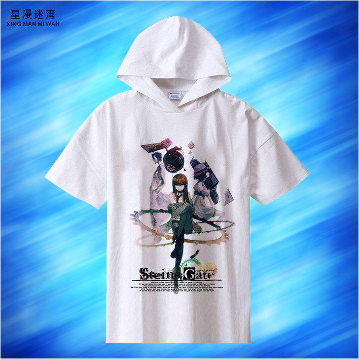 Fate Stone Gate hooded clothes short-sleeved T-shirt compassionate boy clothing clothes same paragraph COS student youth