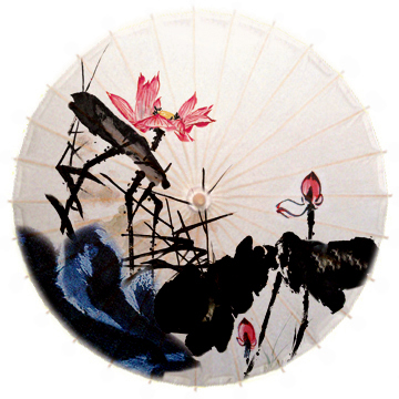 杭州油纸伞|国画荷花|白娘子许仙伞|文化礼品|防雨遮阳|舞蹈伞