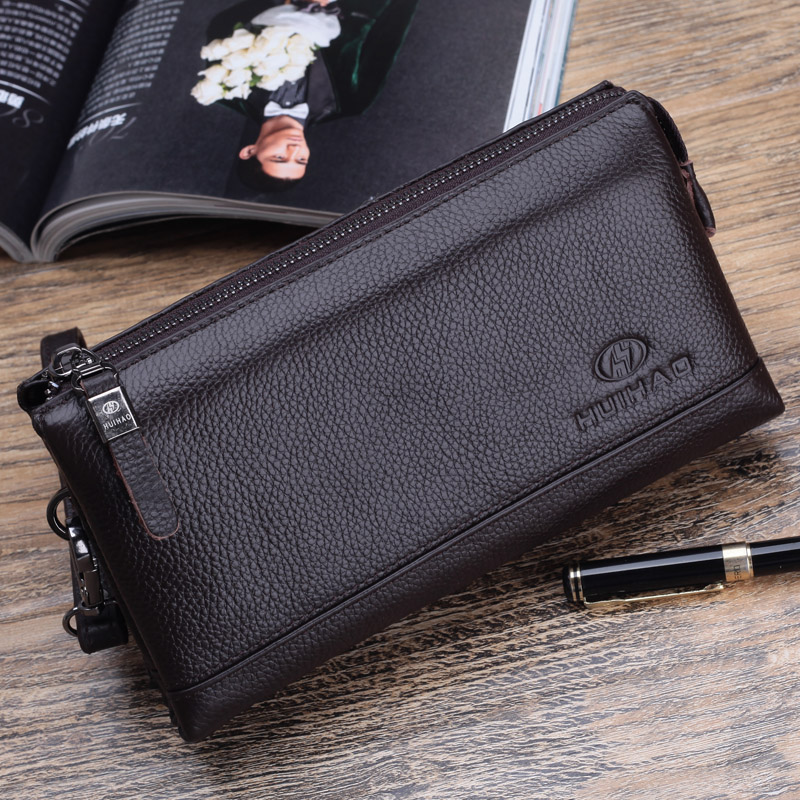 des hommes, cuir véritable d'embrayage sac à main de la tête de la couche de peau de vache en cuir souple embrayage clip sac à couche double de grande capacité sac fourre-tout sacs homme des hommes, cuir véritable d'embrayage sac à main de la tête de la couche de peau de vache en cuir souple embrayage clip sac à couche double de grande capacité sac fourre-tout sacs homme