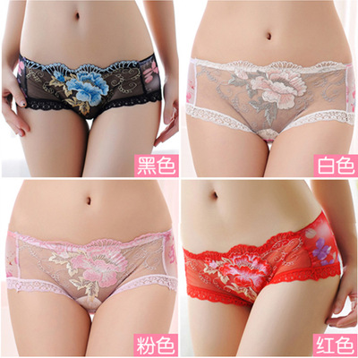 特价刺绣蕾丝内裤女士中低腰超薄性感诱惑民族绣花情趣三角裤直销-淘宝网 特价刺绣蕾丝内裤女士中低腰超薄性感诱惑民族绣花情趣三角裤直销-淘宝网