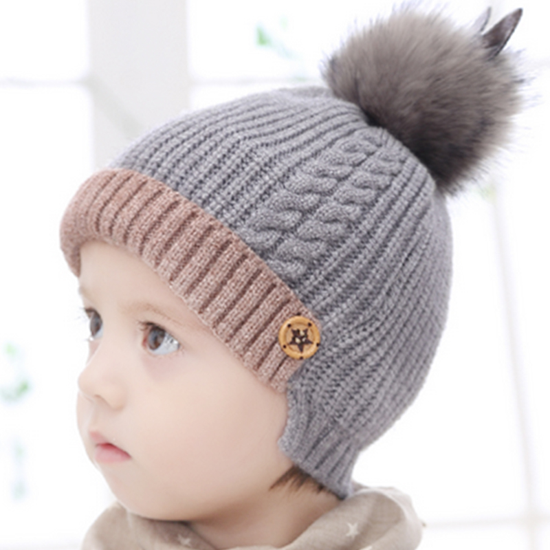 兒童帽子秋鼕2-3-5歲寶寶帽護耳保暖韓版小孩針織男女童毛線帽潮