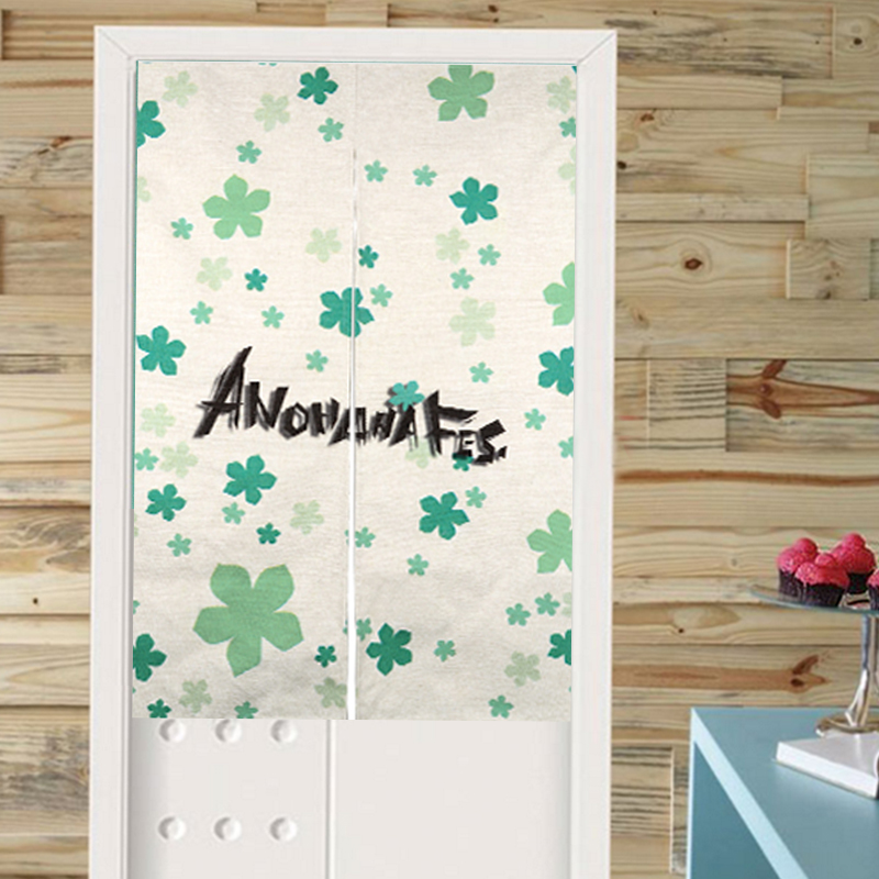 anime never heard of huaming second dimension face code children's bedroom curtain cotton hemp curtain study partition curtain half curtain fabric art