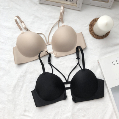 夏季时尚隐形文胸性感聚拢无痕胸罩薄款亲肤美背抹胸内衣上衣女士-淘宝网