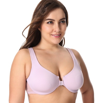 艾蓝前扣大码文胸隐形超薄款大全罩杯内衣大胸胖mm200斤加肥加大-淘宝网