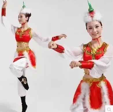 少兒演出服兒童表演服民族蒙族女童筷子舞蹈服幼兒蒙古舞服裝裙裝