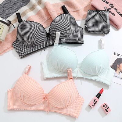 内衣女学生高中少女无钢圈小胸性感薄款蕾丝文胸聚拢收副乳胸罩夏-淘宝网