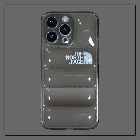 The North Face Trendy Fashionable Puffy Puffer Down Jacket   Phone Cases Covers   Transparent Clear iPhone 14, iPhone 13, iPhone 12