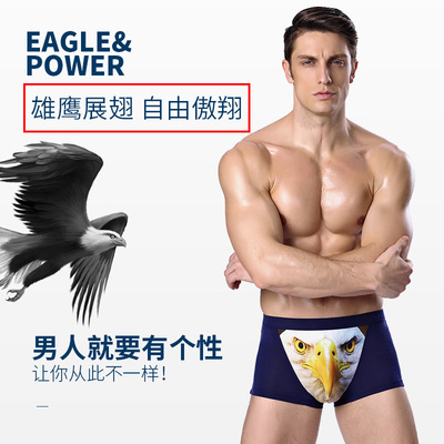 天天特价 4条装 鹰嘴U凸男士莫代尔平角内裤透气向上牵引托袋