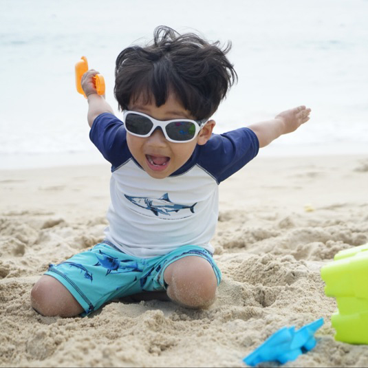 韓國兒童泳衣男童分體小童鯊魚泳裝遊泳衣嬰兒寶寶中大童泳褲套裝