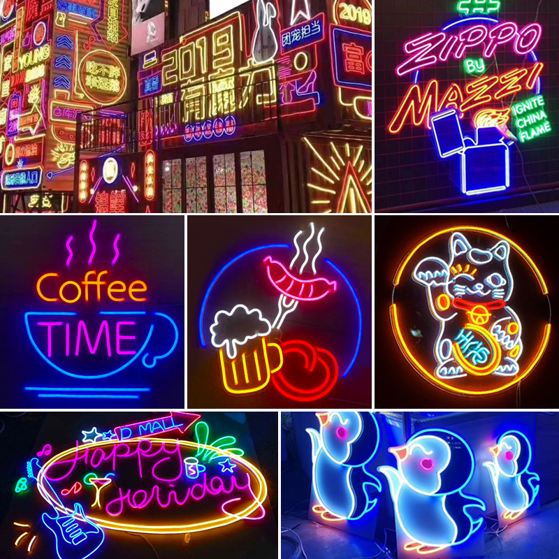 Neon Light Luminous Character Light Strip Customized English Letter Font Advertising Signboard Logo Decoration Ins Bar TikTok
