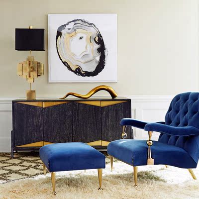 标题优化:北欧现代简约客厅沙发书房美式时尚创意咖啡厅休闲不锈钢布艺沙发