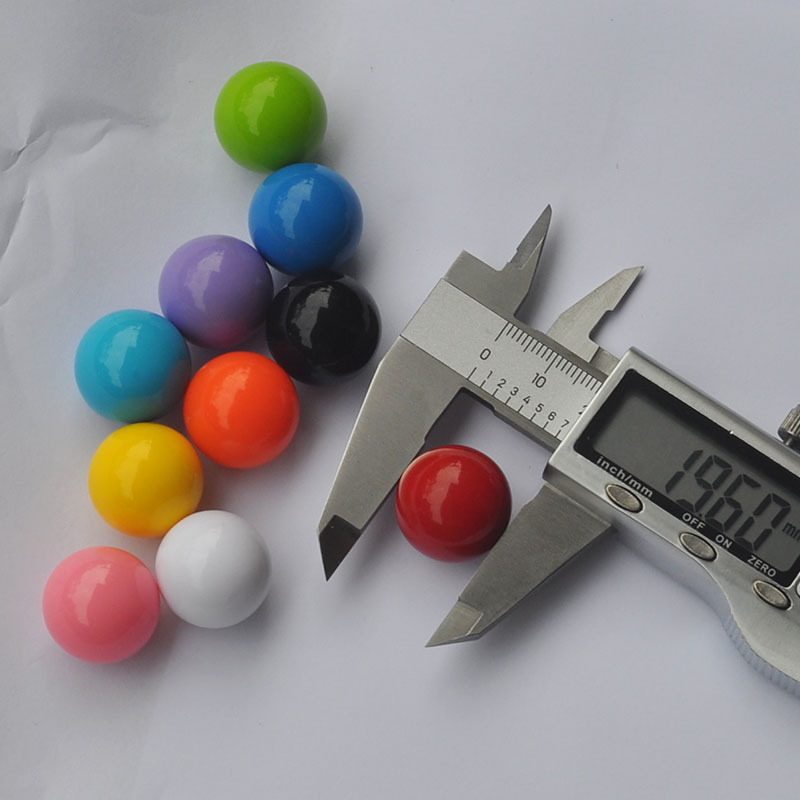 20mm Color Plastic Solid Non-Hole Beads Carefully Count Small Ball Electronic Technology Competition Device Non-Hole Beads