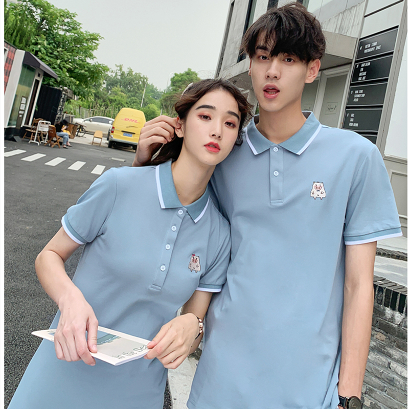 amoureux tenue d'été, les vêtements, j'robe 2019 nouvelle version coréenne manches courtes col polo et de longues sections des femmes robe de la classe de service de la marée amoureux tenue d'été, les vêtements, j'robe 2019 nouvelle version coréenne manches courtes col polo et de longues sections des femmes robe de la classe de service de la marée