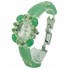 Новый праздничный подарок на 23 года женские часы хрустальные нефритовые браслеты простые модные женские часы водонепроницаемые часы бизнес