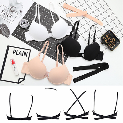 百搭W杯欧美U型低胸露背无痕隐形内衣女 聚拢深V性感交叉美背文胸-淘宝网