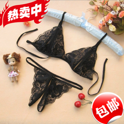 性感睡衣女夏透明三点式极度诱惑骚情趣内衣火辣大码开档睡衣制服-淘宝网