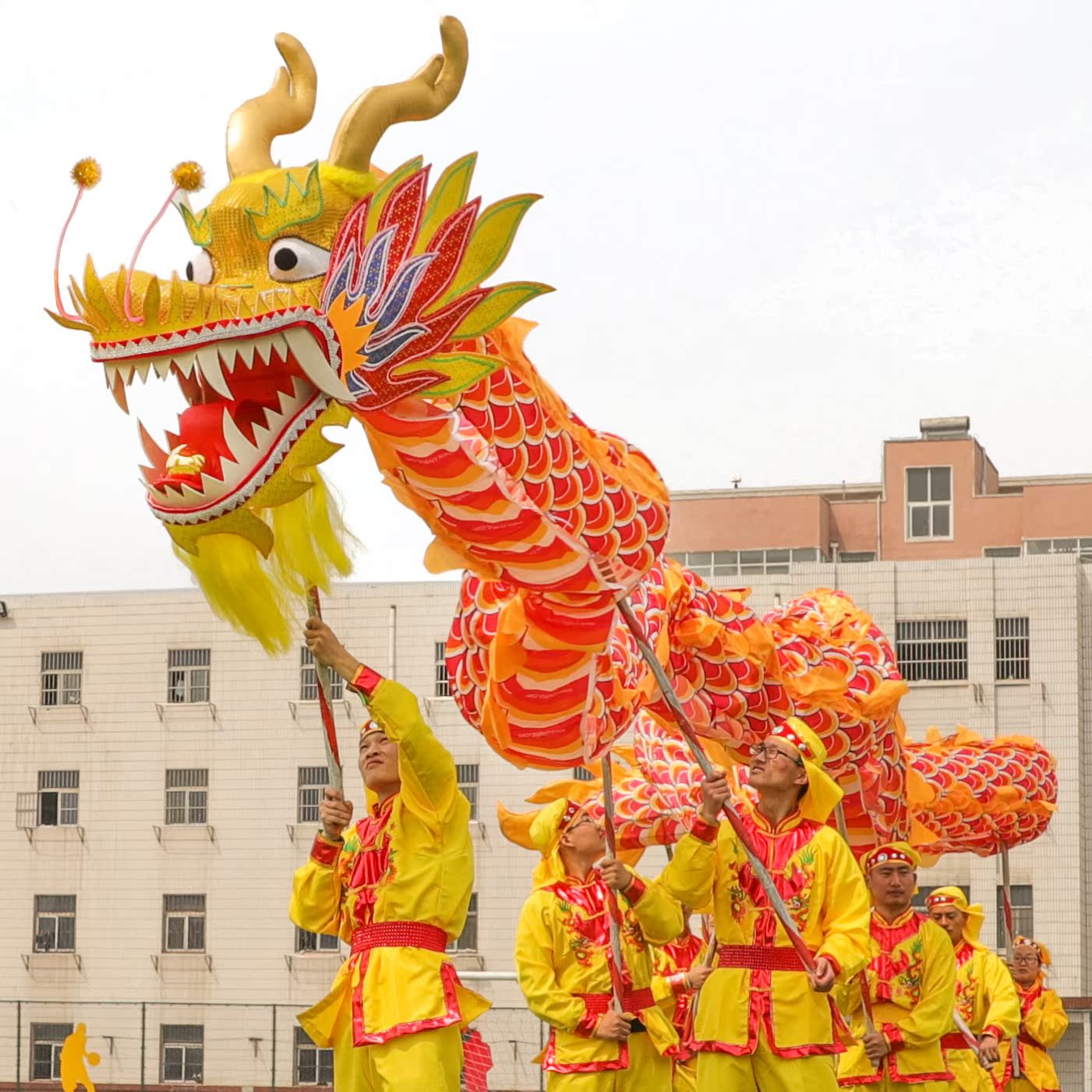 the lion drama furnishing articles dragon temple fair play bead the 19th section equipment big child of a complete set of dragon dance lion dance props leading custom