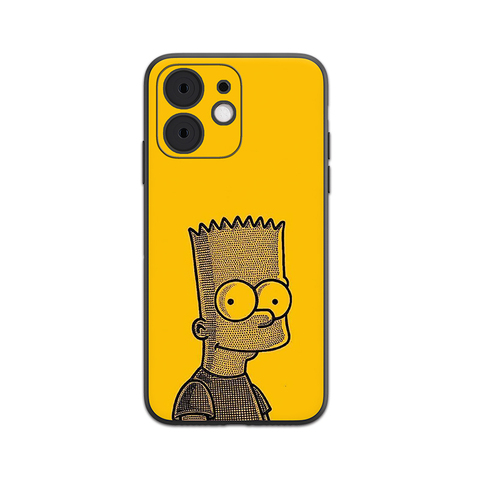 Matte Soft — Bart Simpson Cartoon 15, 14, 13, 12, 11 iPhone Case